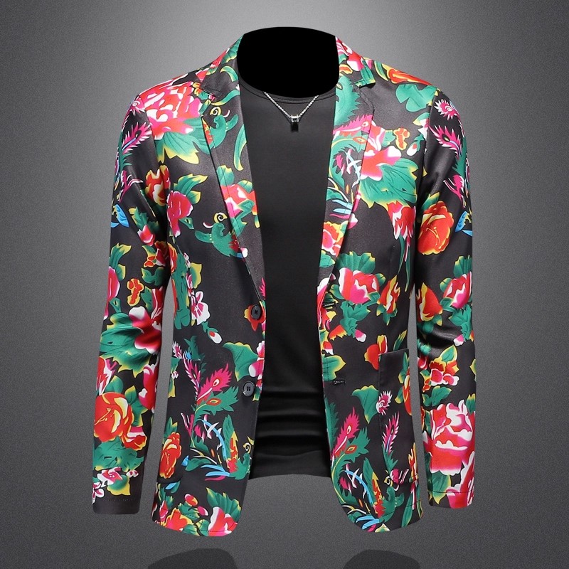 Men'S Style Formal Wear - Çin Tarzı Kuzeydoğu Büyük Çiçek Desenli