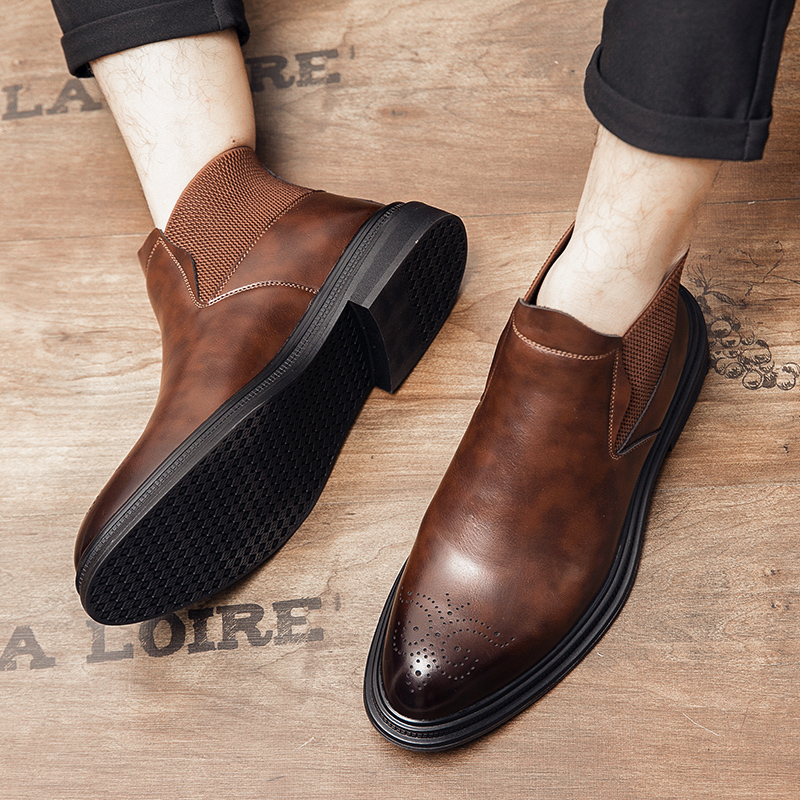 Men'S Style Formal Wear - Yüksek bilekli deri ayakkabılar erkekler için