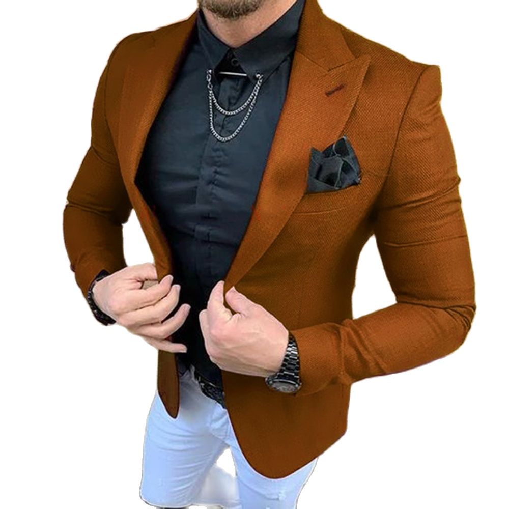 Men Formal Wear Brown - Erkek Takım Elbise 2 adet Giyim