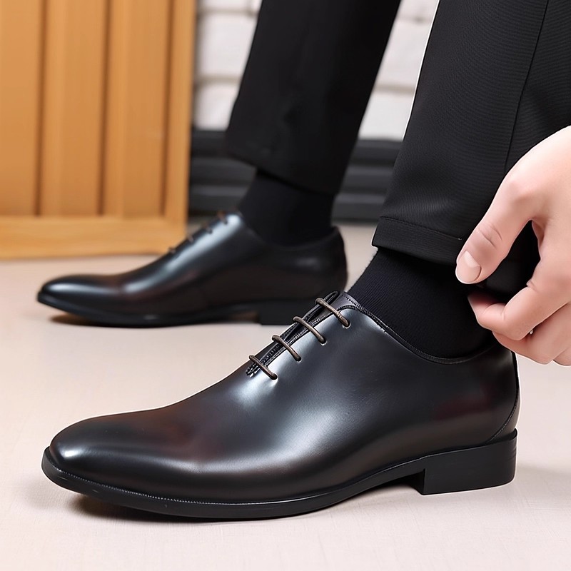 Men'S Luxury Formal Wear Brands - Tasarımcı Hakiki Deri Erkek Wholecut Oxford