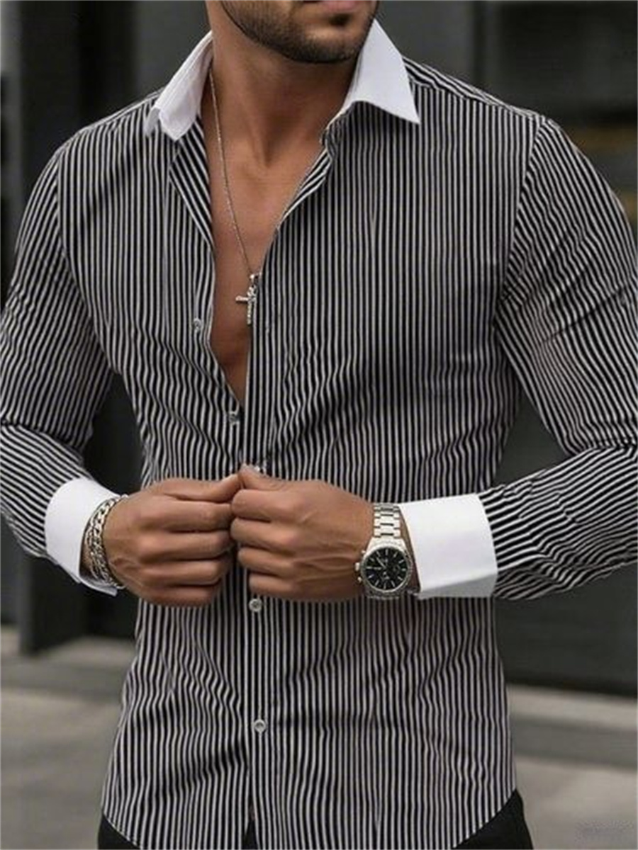 Erkek dar kesim çizgili yaka u - Men Formal Wear Shop incelemesi ve fiyatı