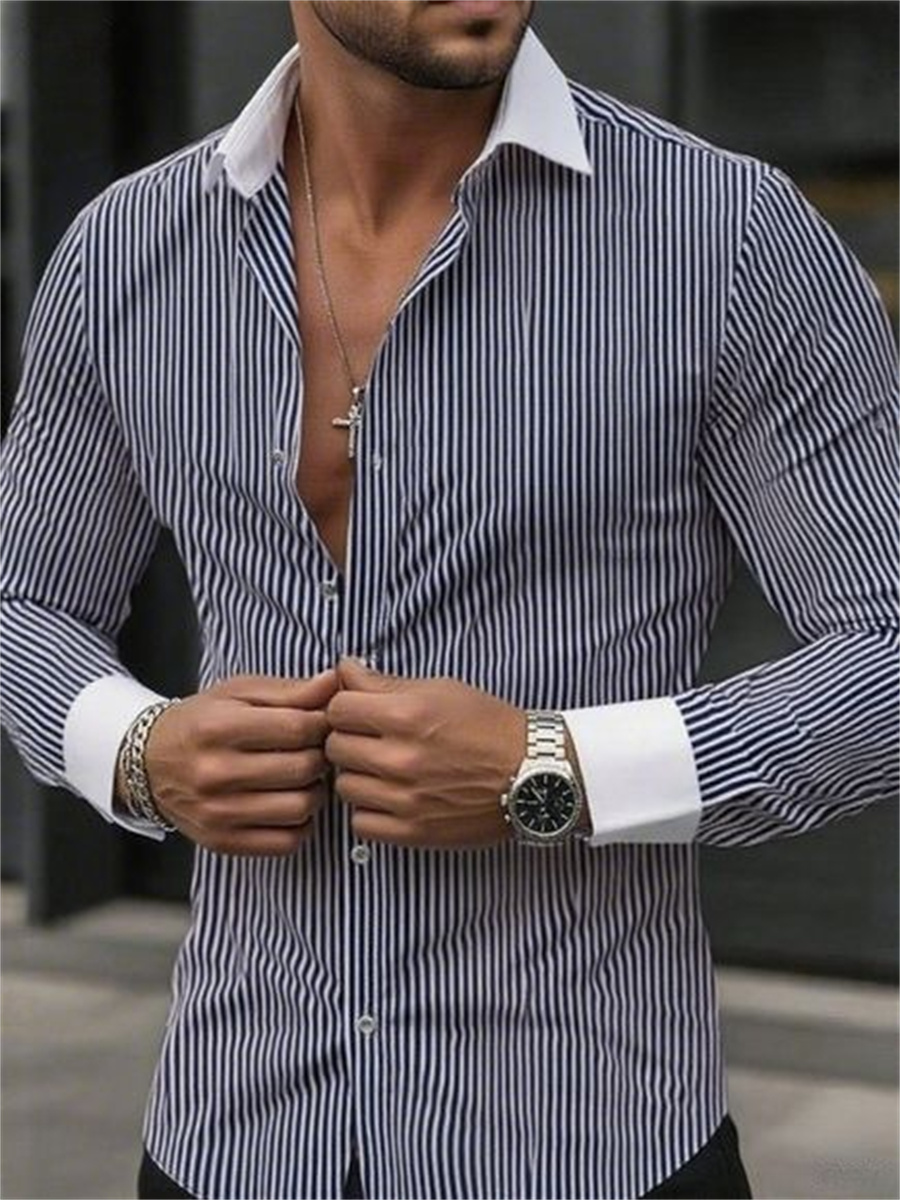 Erkek dar kesim çizgili yaka u - Men Formal Wear Shop incelemesi ve fiyatı