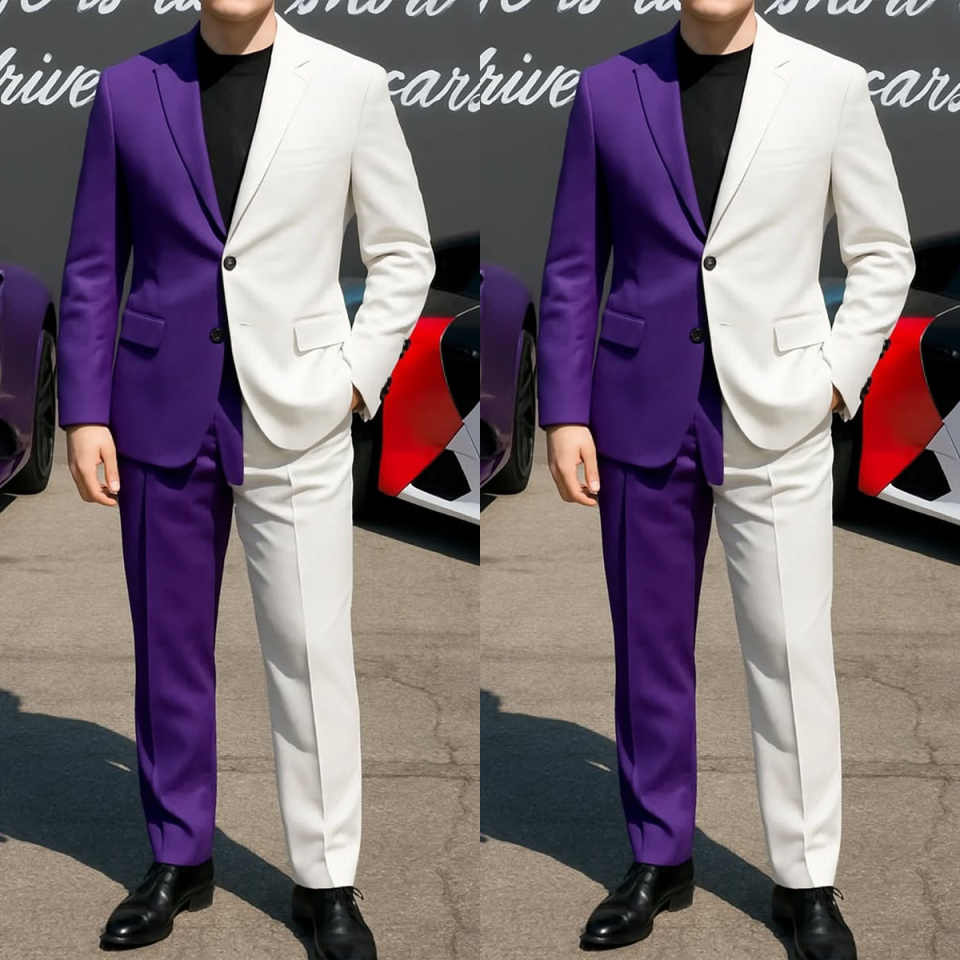 Resmi İş Adamı Smokinleri 2 Pa - Men Formal Wear Purple incelemesi ve fiyatı