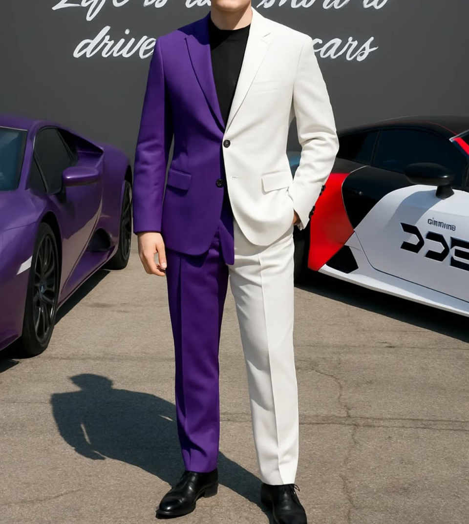 Resmi İş Adamı Smokinleri 2 Pa - Men Formal Wear Purple incelemesi ve fiyatı