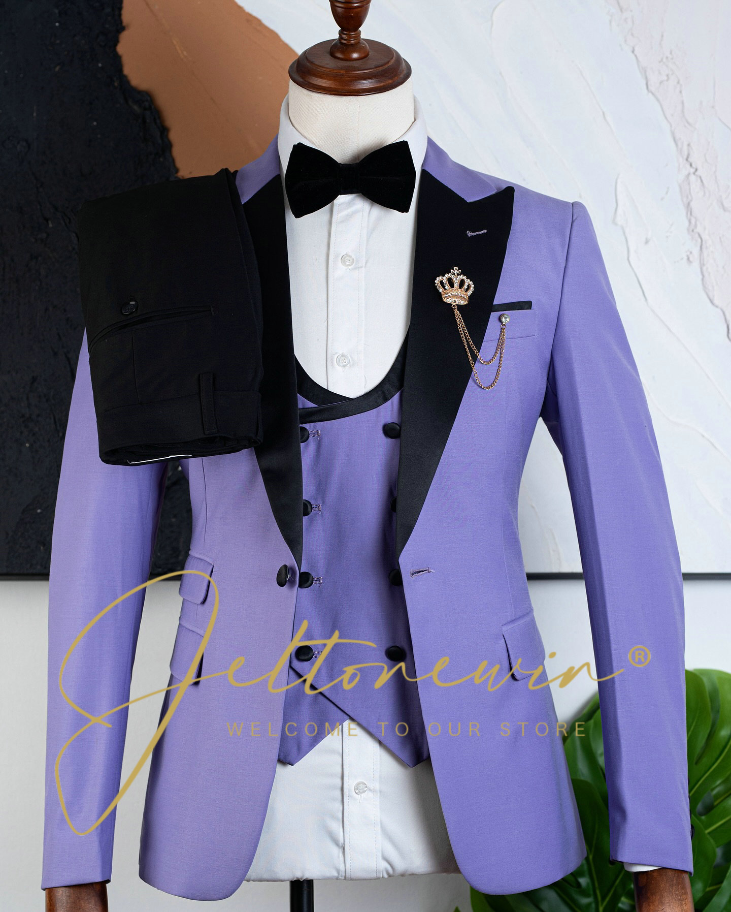 Erkek Mor Üç Parçalı Smokin Ta - Men Formal Wear Purple incelemesi ve fiyatı