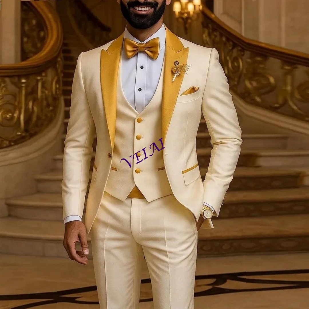 Özel Tasarım Altın Yaka Fildiş - Men'S Formal Attire incelemesi ve fiyatı
