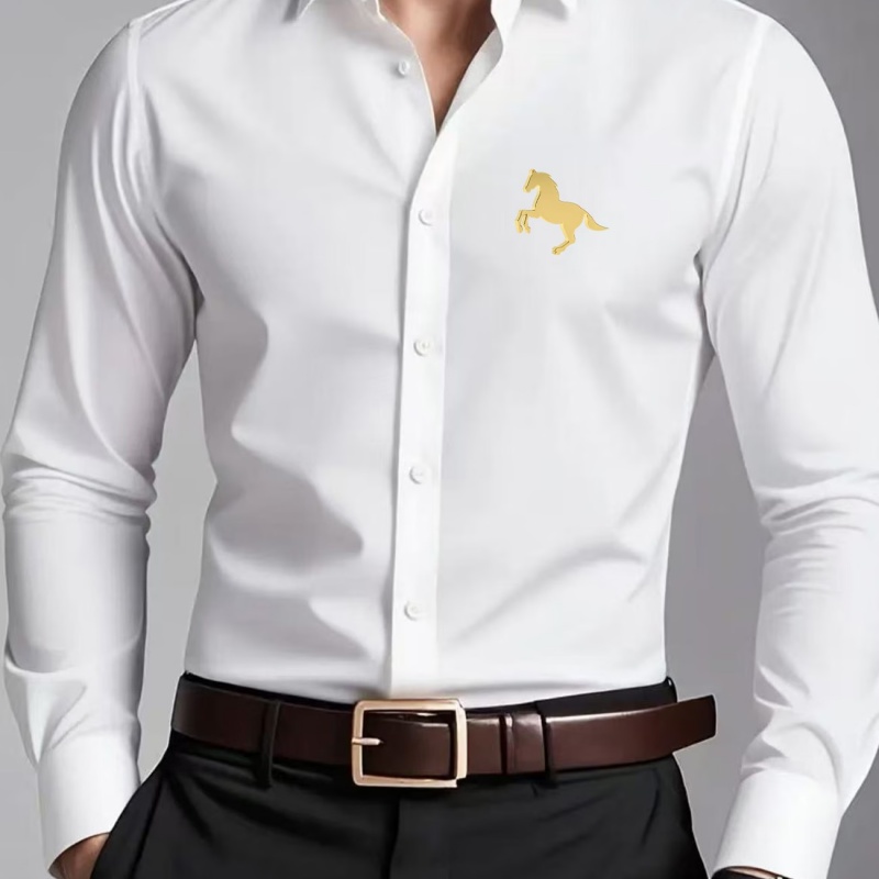 Zarif Altın At Logolu Baskılı  - Men Formal Wear Shop incelemesi ve fiyatı