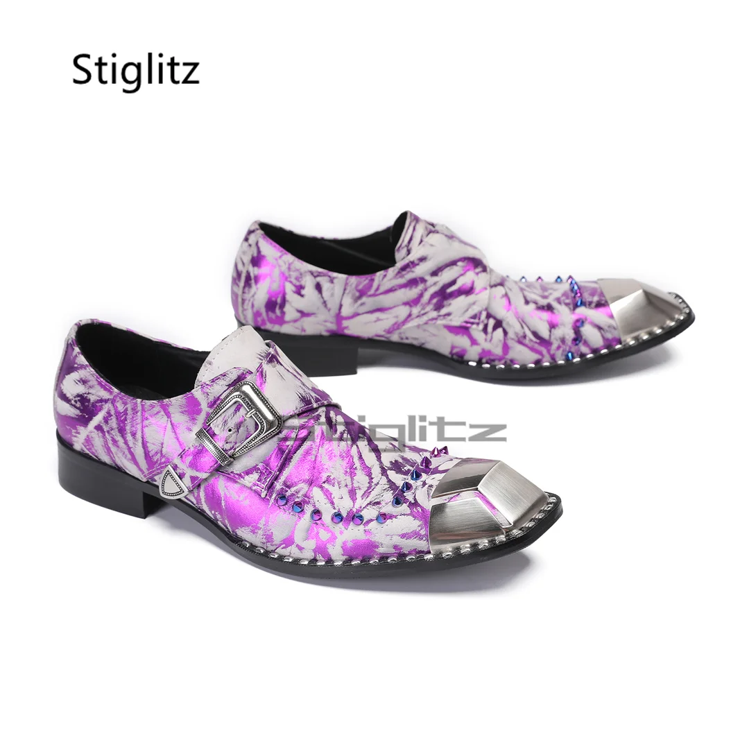 Mor Baskılar Hakiki Deri erkek - Men Formal Wear Purple incelemesi ve fiyatı