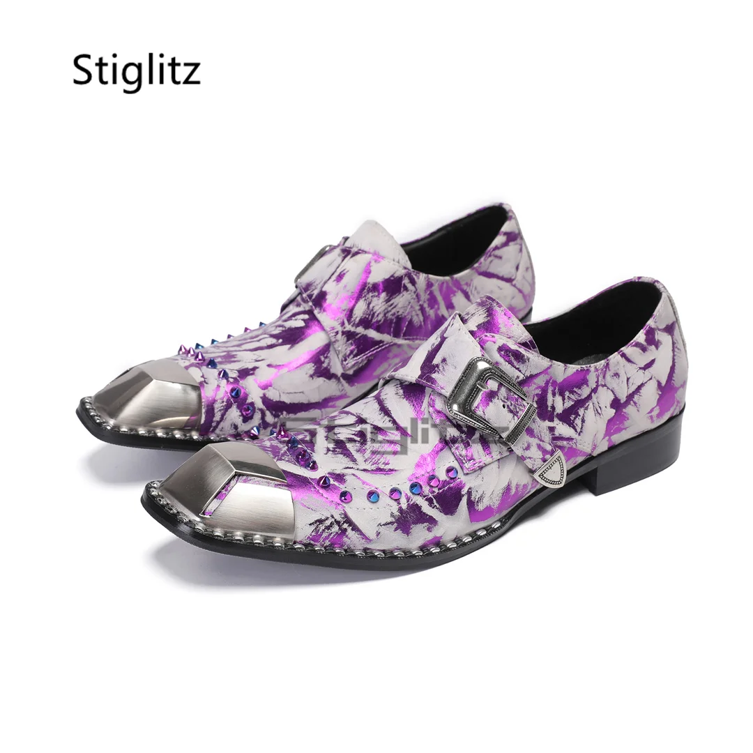 Mor Baskılar Hakiki Deri erkek - Men Formal Wear Purple incelemesi ve fiyatı