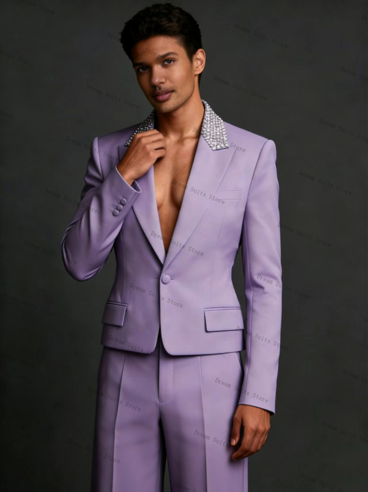 Kristaller Erkek Takım Elbise  - Men Formal Wear Purple incelemesi ve fiyatı