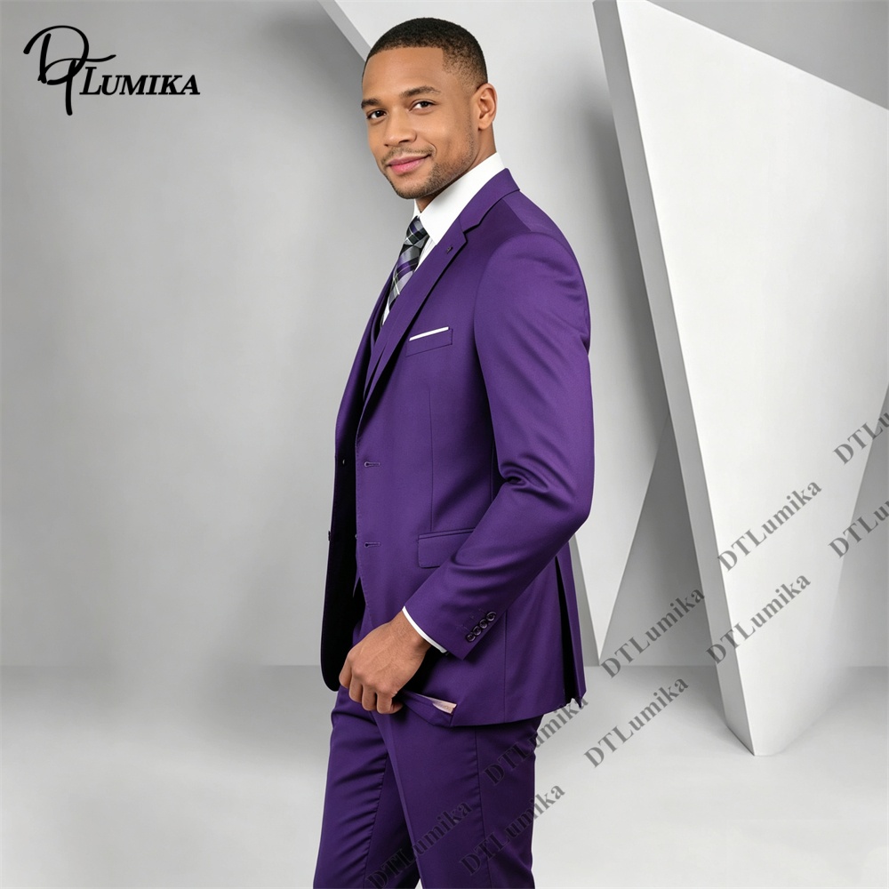 Erkek 3 Parça Mor Takım Elbise - Men Formal Wear Purple incelemesi ve fiyatı