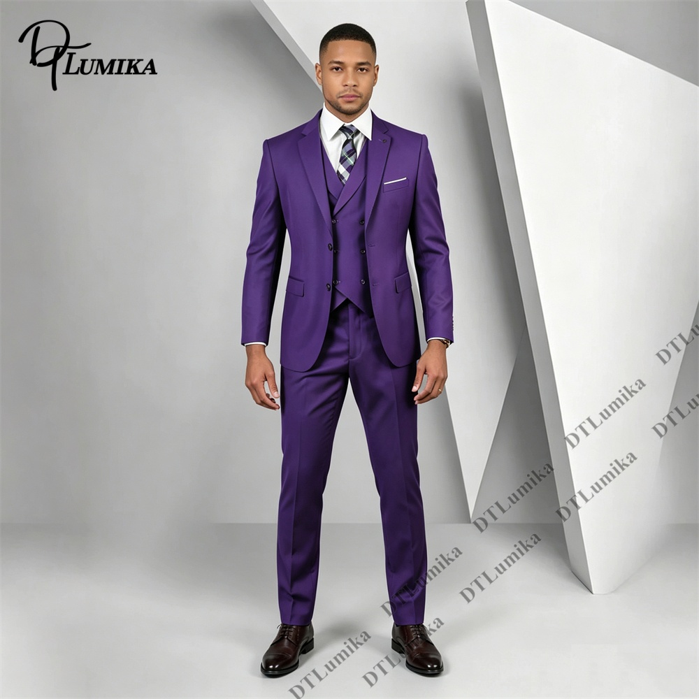 Erkek 3 Parça Mor Takım Elbise - Men Formal Wear Purple incelemesi ve fiyatı